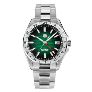 Reloj San Martin SN0129G para Hombre, de Lujo, con Cristal de Zafiro Antirreflectante, Mecánico Automático, Super Luminoso BGW-9, <span class=keywords><strong>GMT</strong></span>, de Buceo - Product Image 3