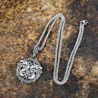 Norse Touriste Souvenir Cadeau En Acier Inoxydable Viking Collier Unisexe Porter Norse Celtic Bijoux Collier Viking Bijoux