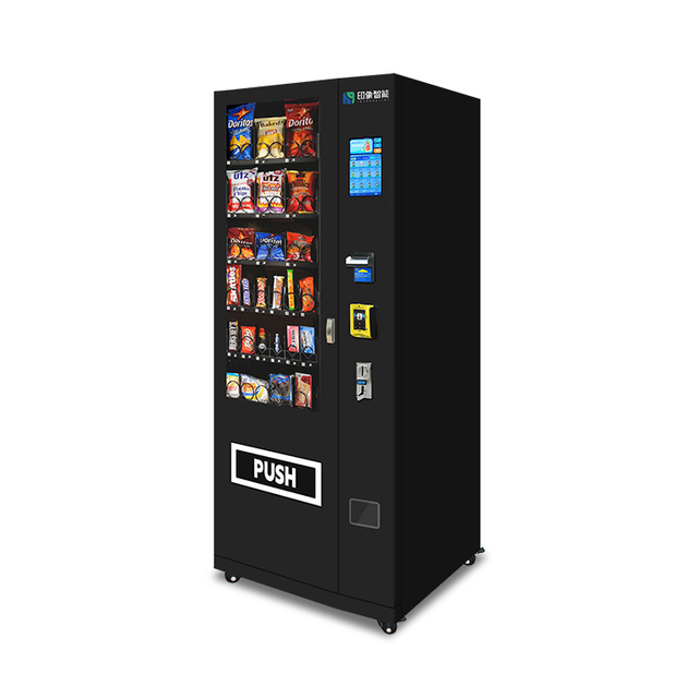 WHALE TOUCH Stainless Steel Vending Machine for Drinks & Snacks Mini Slim Design with SDK Function and Management System