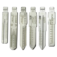 Lot de 175 pièces, 35 types de lames de clés vierges à denture de cisaillement à ligne gravée, pour clés de voiture 2 en 1, outils de serrurerie, clés de véhicule