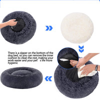 Doe Tier Beliebtes Weiches Abnehmbares Waschbares Luxus-Kissen Flauschiges Großes Hunde-Katzen Wasserdichtes Rutschfestes Donut Rundes Hundebett für Hunde