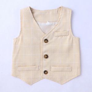 Ropa Infantil, Conjunto de Primavera para Niños, Traje Formal con Chaqueta y Pantalón, Chalecos para Bebés, 100% Algodón, 0-2 Años - Product Image 3