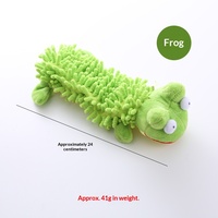 Jouet pour animaux de compagnie en stock, offre spéciale PT256 – Jouet à mâcher en peluche grenouille hippopotame pour le nettoyage des dents des chiens