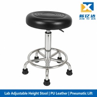 Chaise industrielle moderne ESD noire en cuir PU antistatique KEXING COS-105, réglable en hauteur, pour usage commercial, hôpital et salle à manger