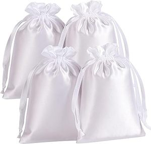 New Design White <b>Flower</b> Wedding Satin <b>Gift</b> <b>Bag</b> Bridal Showers Pouch Women Handbag with Custom logo - Product Image 5