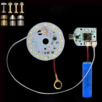DC5V bricolage lampe de Table Double couleur CCT LED veilleuse tactile avec Module de contrôle de Type C carte de Circuit imprimé à gradation continue