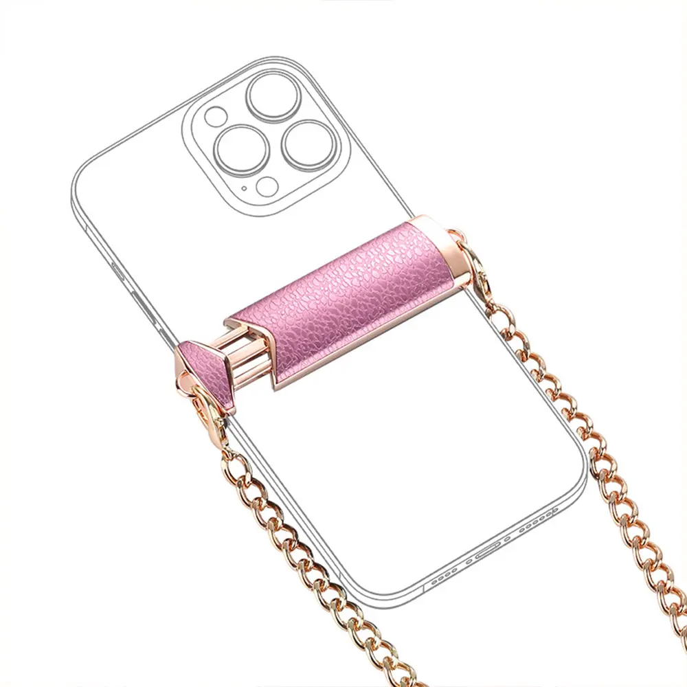 TENCHEN hot sale detachable lanyard clip phone holder necklace strap universal crossbody phone clip for iphone