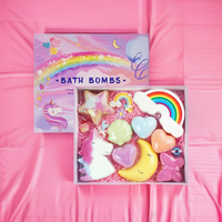 Vente en gros de marque privée de bombe de bain vegan de luxe jouet nuage arc-en-ciel pour enfants coffret cadeau de bombe de bain bio