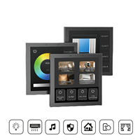 M4 4 pouces pour Tuya Zigbee 3.0 Smart Touch Wall Switch Variateur de relais 4CH avec capteur multilingue pour rideaux Produit de 4 pouces