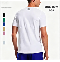 Nouvelle Arrivée 2026 – T-shirt Sportif Blanc Imprimé pour Homme, Logo Personnalisé, Haut Décontracté à Manches Courtes en Coton 100% Respirant et Séchage Rapide