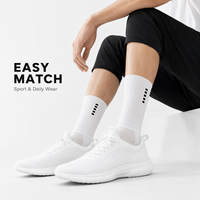 Chaussettes de sport mi-mollet respirantes en maille côtelée OEM ODM, chaussettes athlétiques extensibles pour le football et les sports d'équipe, faible MOQ, personnalisables
