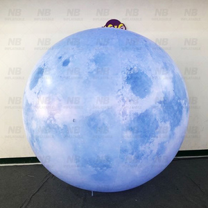 <b>Customized</b> Advertising Lighted Inflatable Planets <b>Balloons</b> Large Moon Ball Inflatable Moon Inflatable Advertising <b>Customized</b> Adv - Product Image 2