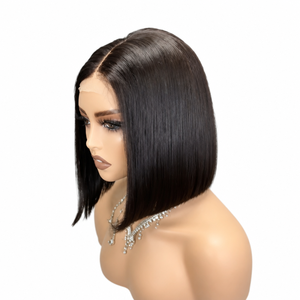 Letsfly $44 12A Perruques Bob en Cheveux Humains du Vietnam Qualité Supérieure Bruts Densité 350% SDD 10 Pouces Fermeture en Dentelle Transparente 2x6 200g Vente en Gros - Product Image 3