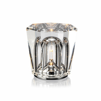 Lampe de table sans fil LED rechargeable en cristal de luxe avec contrôle tactile Design flexible et simple pour décor d'hôtel et de restaurant