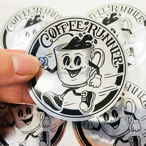 Étiquettes de feuille d'autocollants écologiques de marque personnalisée en métal métallisé, or et argent - Product Image 2