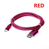 Câble de données Micro USB en nylon tressé de type C pour téléphone intelligent Android Samsung 2A Chargeur de charge rapide à charge rapide
