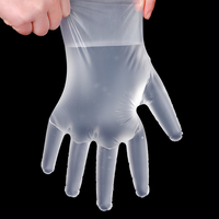 Gants jetables en TPE élastiques et épais, sans latex, pour la restauration, le barbecue, la coloration des cheveux, le nettoyage