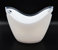 Seau à glace transparent en PS de 8 L en forme de bateau, idéal pour les fêtes – Vente chaude en usine