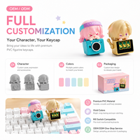 Fabricant personnalise les touches de clavier en PVC, claviers mécaniques avec revêtement en résine, touches mécaniques à axe croisé, décor