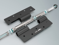 Charnière de porte invisible hydraulique dorée en alliage d'aluminium durable de type F pour porte en bois à fermeture automatique