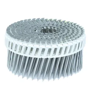 15 Degree Full Round Head Hot Dipped Ring Shank Wire Collated Galvanized Screw Shank Plastic Sheet Siding Coil Nails