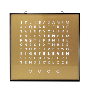 <span class=keywords><strong>Orologio</strong></span> <span class=keywords><strong>da</strong></span> <span class=keywords><strong>Parete</strong></span> LED CHEETIE con Display Testuale Dorato, Design Unico, Lingua Personalizzabile, <span class=keywords><strong>Orologio</strong></span> Elettronico a LED - Product Image 2