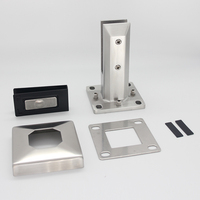DETECH Pince de fixation moderne en acier inoxydable pour garde-corps en verre, idéale pour portes vitrées d'hôtels, terrasses et systèmes de balustrades de balcon