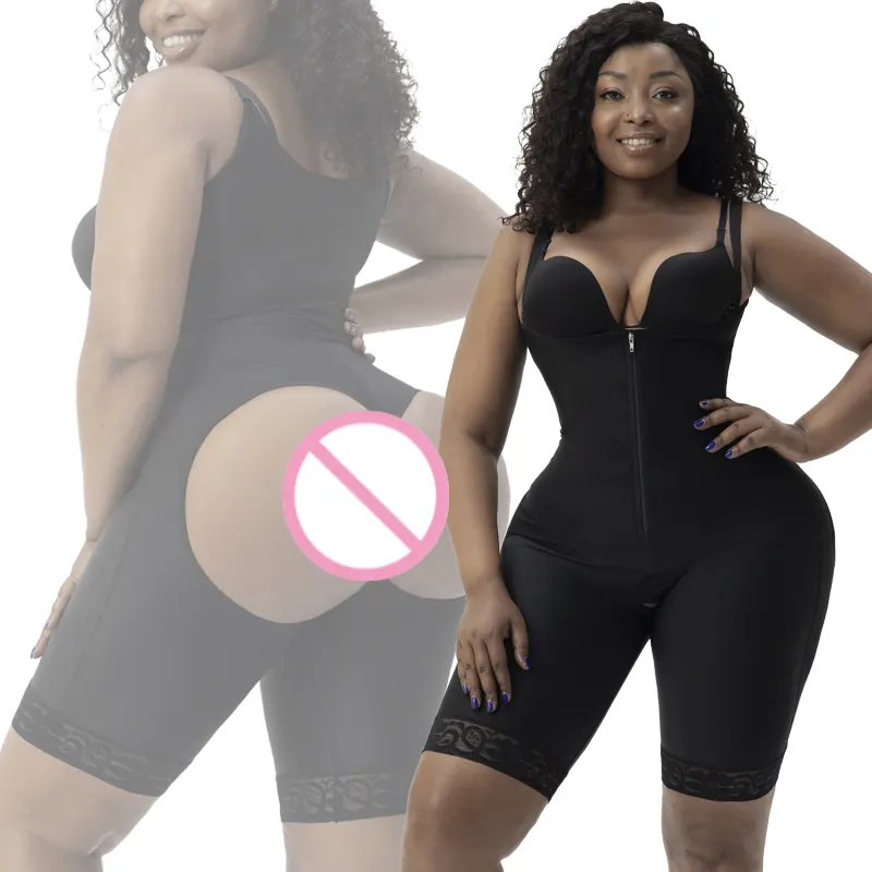 Compression One-piece Open Butt Lifter Colombianas Faja Slimming Tummy Colombian Faha Hollow Hip Bodyshapers For Women Shapewear