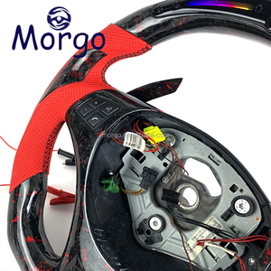 Volante de Fibra de Carbono Forjado con LED Personalizado para <span class=keywords><strong>BMW</strong></span> E46 E36 E39 <span class=keywords><strong>E90</strong></span> E91 E92 E93 M3 con Levas de Cambio Estilo Racing - Product Image 4