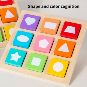 Trẻ Em Montessori Giáo Dục Pk Đồ Chơi Phim Hoạt Hình Hình Dạng Động Vật Kết Hợp Nhận thức Khối Trận Trò Chơi Đồ Chơi Cho Trẻ Em Trai Cô Gái - Product Image 6