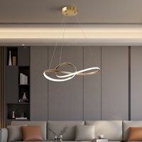Décoration Intérieure Salon Villa Restaurant Aluminium Moderne Luxe Or Plafonnier Led Suspension