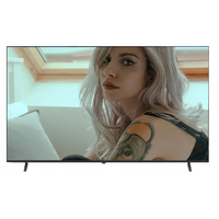 Grosir TV LED layar lengkung 65 inci bingkai logam Android LCD TV Ultra HD 4K televisi 43 50 65 75 inci TV LED untuk pilihan