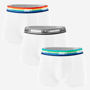 Ropa interior bóxer de fabricante para hombre, ropa interior de algodón de lujo de color arcoíris, ropa interior bóxer de tiro medio para hombre, algodón - Product Image 3