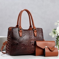 Nouveau Sac Fourre-tout Femme 2026 en PU Motif Crocodile Imperméable Léger Tendance Grande Capacité Sacs à Main pour Femmes