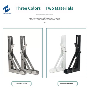 Supports d'étagère pliants en triangle en métal robuste gain de place mural pour l'utilisation de matériel de meubles de Table de placard de cuisine - Product Image 3