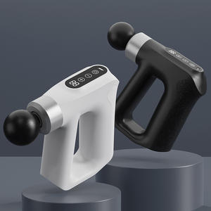 Mini pistolet de massage électrique, 12 niveaux de vitesse, moteur sans balais, rechargeable par USB, pistolet de massage blanc et noir pour le cou et la remise en forme - Product Image 1