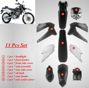 Kit complet de carénage de phare de motocross avec réservoir d'huile de siège pour Kawasaki KLX250 S/SF 2008-19 D-Tracker X 250, 13 pièces - Product Image 2