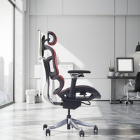 Chaise de bureau ergonomique pivotante en maille moderne pour visiteurs et cadres, avec dossier haut, soutien lombaire 3D, accoudoirs réglables, garantie 3 ans