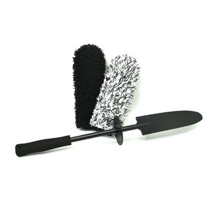 Brosse à roue en microfibre professionnelle remplaçable pour voiture, tête plate, nettoyant pour jantes et pneus sans rayures pour le detailing automobile - Product Image 2