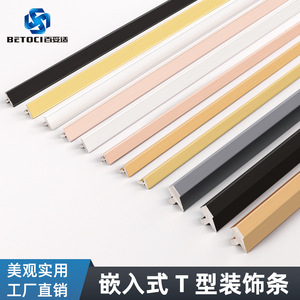 BETOCI Aluminum Alloy T-Shaped Decorative Strip 6/8Cm Self-Adhesive Edge Banding For Cabinet Wardrobe Door - Product Image 3