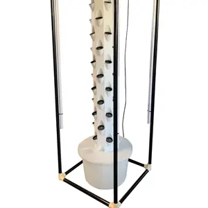 수경 온실 실내 식물 수직 타워 성장 시스템 열 수경 aeroponic 심기 시스템