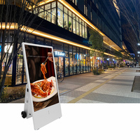 Chariot d'affichage numérique LCD portable et rechargeable, idéal pour les expositions, les magasins éphémères et autres événements