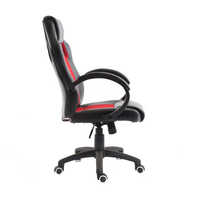 Chaise de gaming de course simple et économique JR RACING moderne, pivotante à 360°, en cuir PU durable, petite taille, avec vérin à gaz à 3 positions fixe