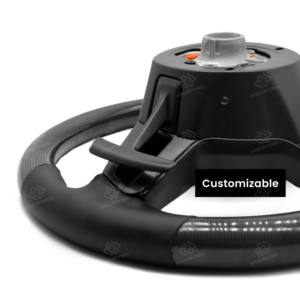 Volante Deportivo de Fibra de Carbono sin Botones en Cuero Negro para Porsche 911 996 718 992 Cayenne Macan Panamera Boxster Cayenne - Product Image 4