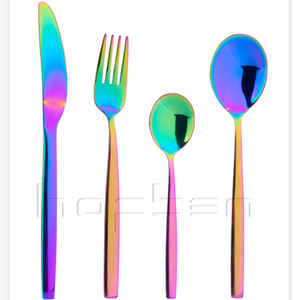 fábrica de guangzhou cocina hotel de oro de plata <span class=keywords><strong>cuchillo</strong></span> cucharas <span class=keywords><strong>y</strong></span> tenedores de acero inoxidable cubiertos vajilla conjunto - Product Image 2