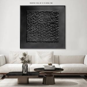 Peinture abstraite Wabi Sabi, art de la nature morte fait main, texture artistique, peinture décorative pour chambre à coucher et hôtel, peinture acrylique peinte à la main sur toile encadrée - Product Image 2