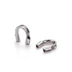 Perhiasan Perak Sterling 925 Berlapis Emas 18K untuk Pembuatan DIY, Ujung Krimp Manik-Manik, Pelindung Kawat Bentuk U, Penutup Kait dalam Tas - Product Image 1