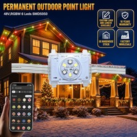 Système de rail de 300, 400 et 500 pieds pour éclairage extérieur permanent, lumières de Noël à changement de couleur RGBIC 48V pour la décoration de la maison (vente en gros)