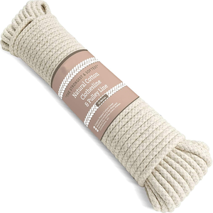 Corde en coton tressée de 4 mm, robuste, haute résistance, absorbant les chocs, écologique, flexible, pour <span class=keywords><strong>étendoir</strong></span> moderne et balançoires - Product Image 1