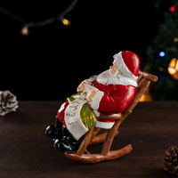 Nouvelle décoration artisanale transfrontalière en résine époxy sculptée artistiquement, représentant un Père Noël inclinable, pour la maison et le bureau, idéale pour la décompression de Noël.